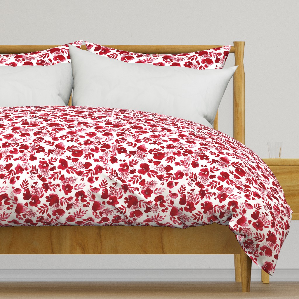 Floret Floral Pattern Red