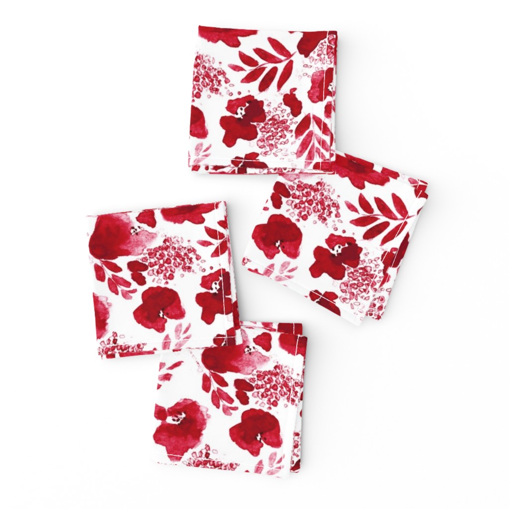 Floret Floral Pattern Red