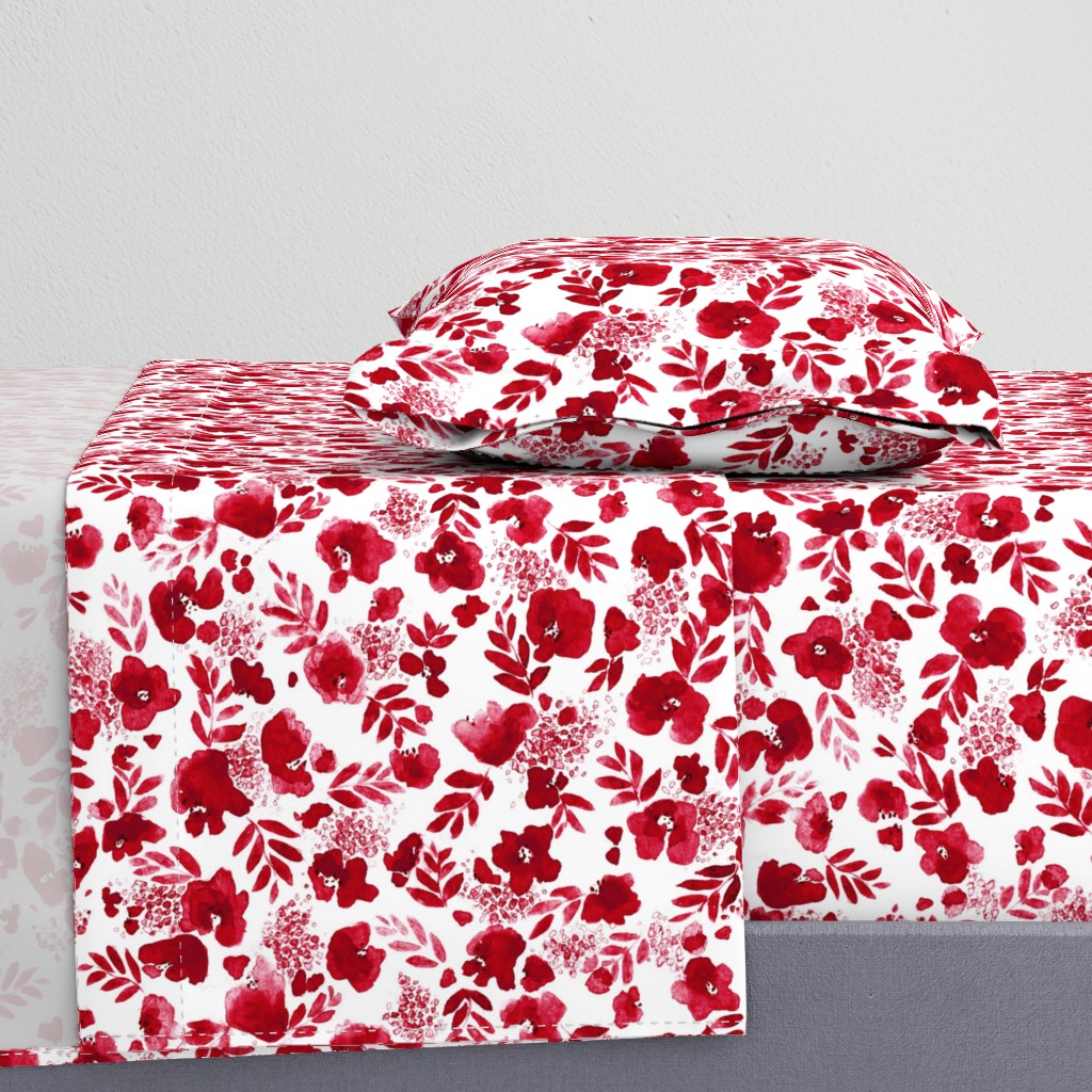 Floret Floral Pattern Red