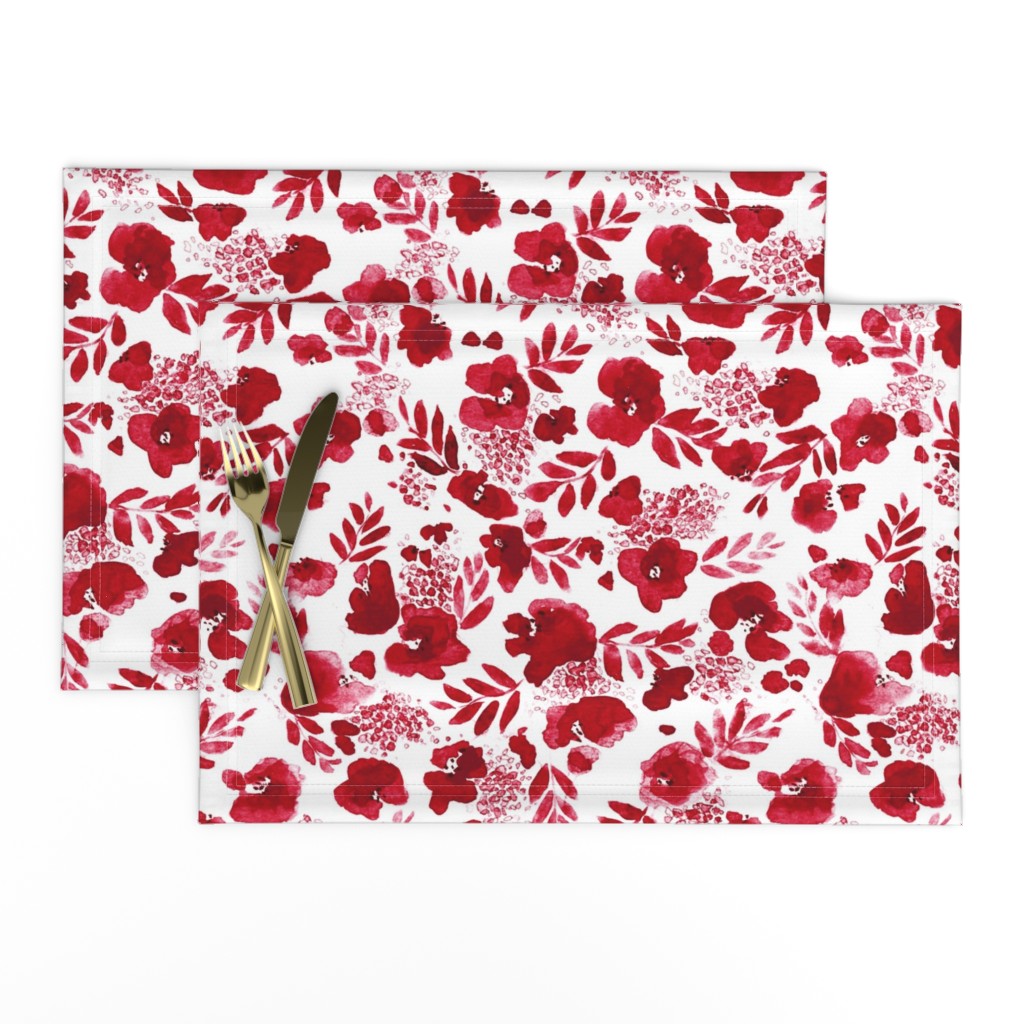 Floret Floral Pattern Red