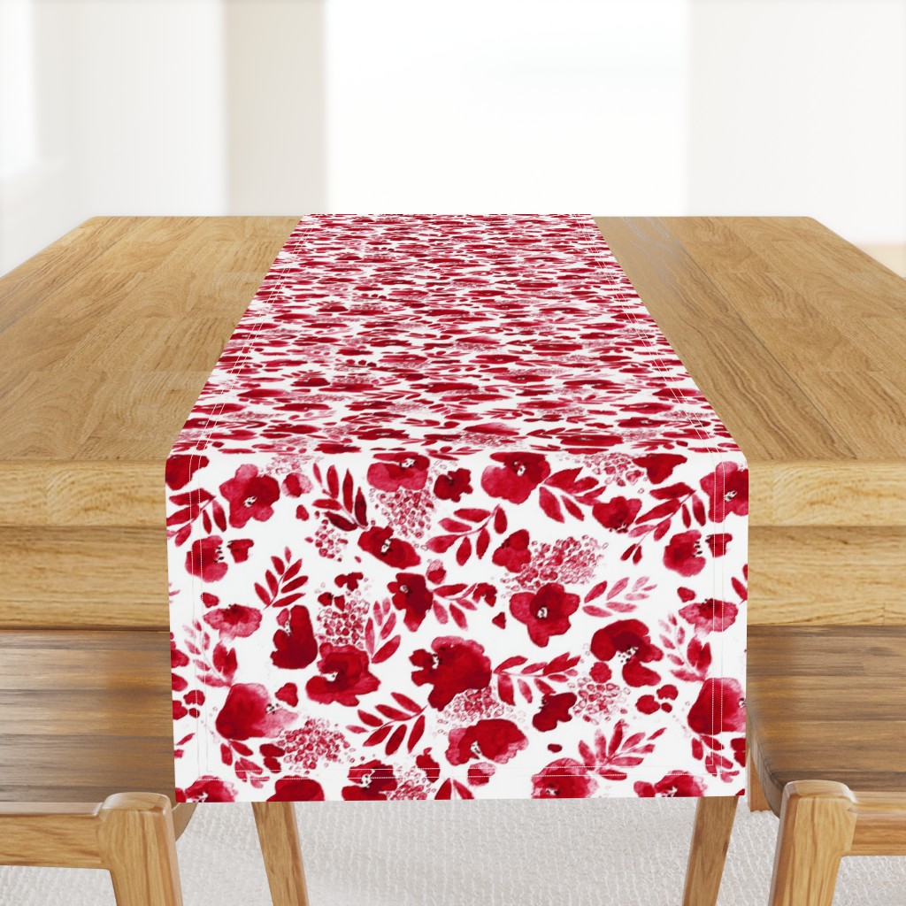 Floret Floral Pattern Red