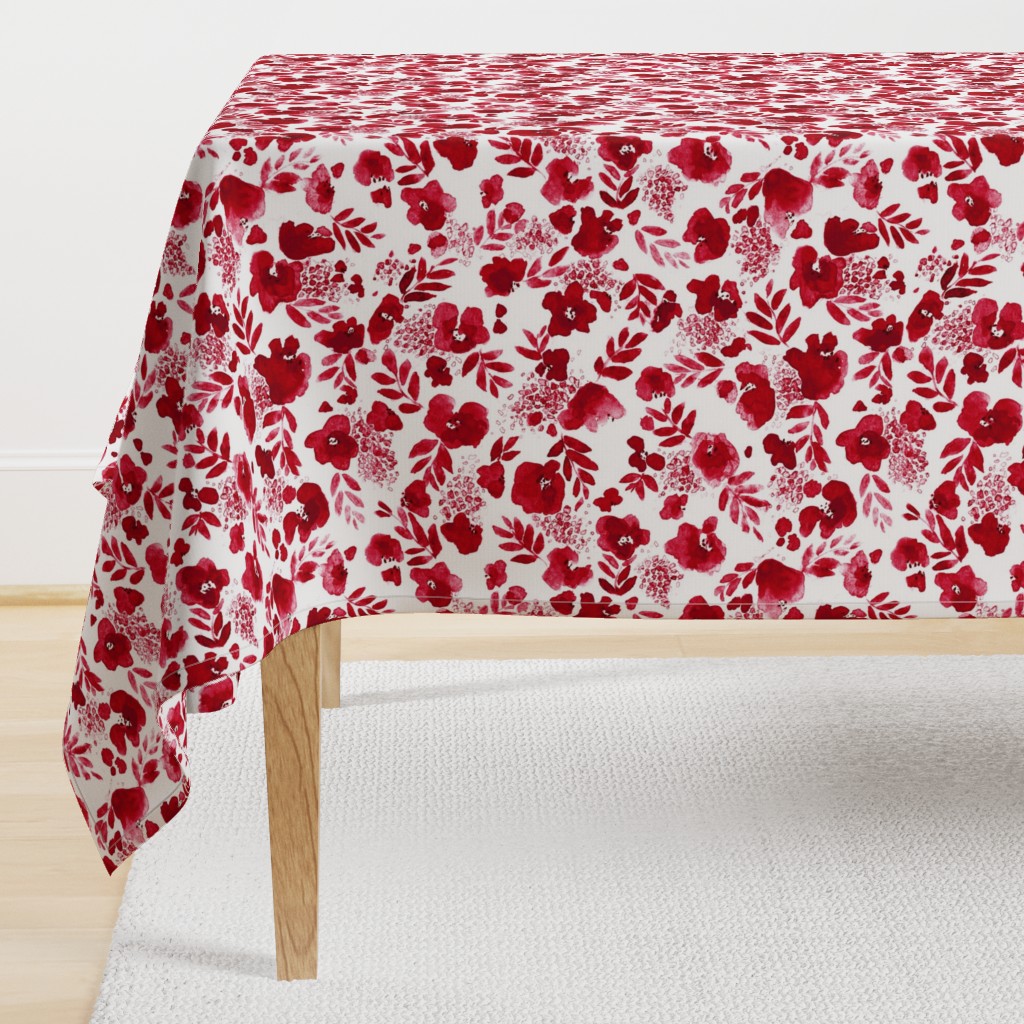 Floret Floral Pattern Red