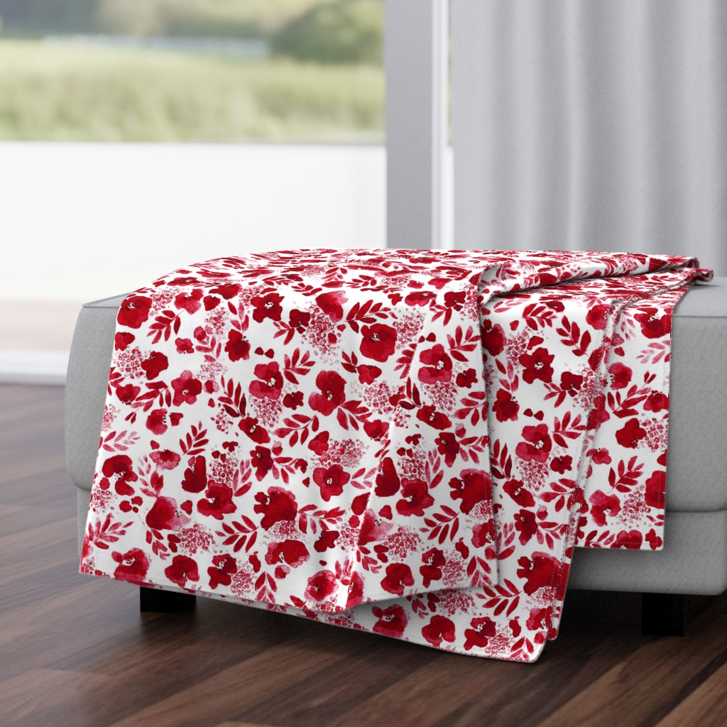 Floret Floral Pattern Red