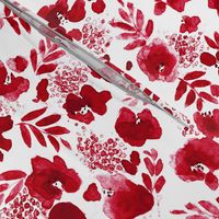 Floret Floral Pattern Red