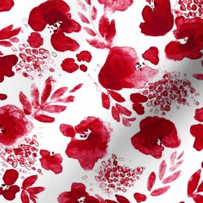 Floret Floral Pattern Red