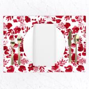 Floret Floral Pattern Red