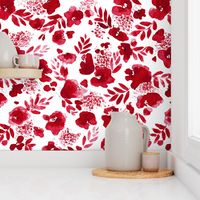 Floret Floral Pattern Red