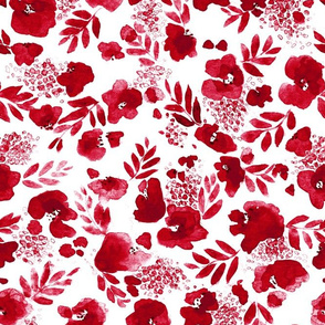 Floret Floral Pattern Red