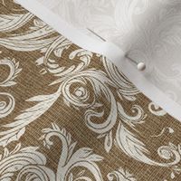 Dread Damask in Burlap