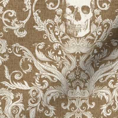 Dread Damask in Burlap