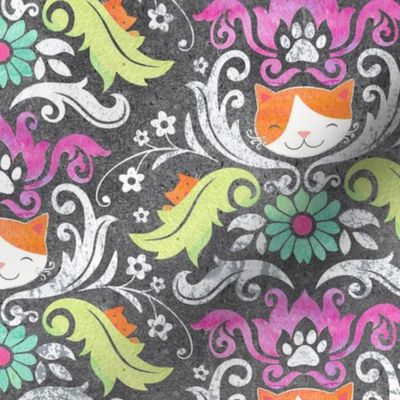 Fancy Cat Damask