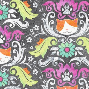 Fancy Cat Damask