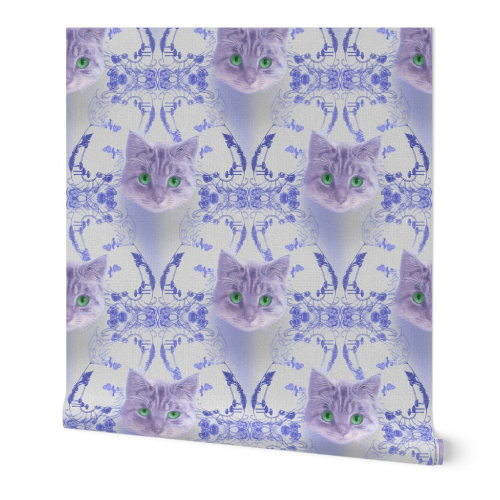 Bluebell Cat Damask