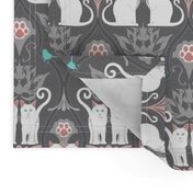 White Cat Damask