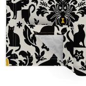 Black Cat Damask - Halloween Version