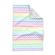 Pastel Rainbow White Chevron