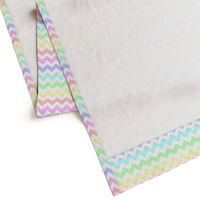 Pastel Rainbow White Chevron