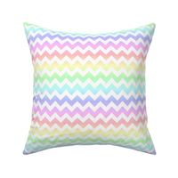 Pastel Rainbow White Chevron