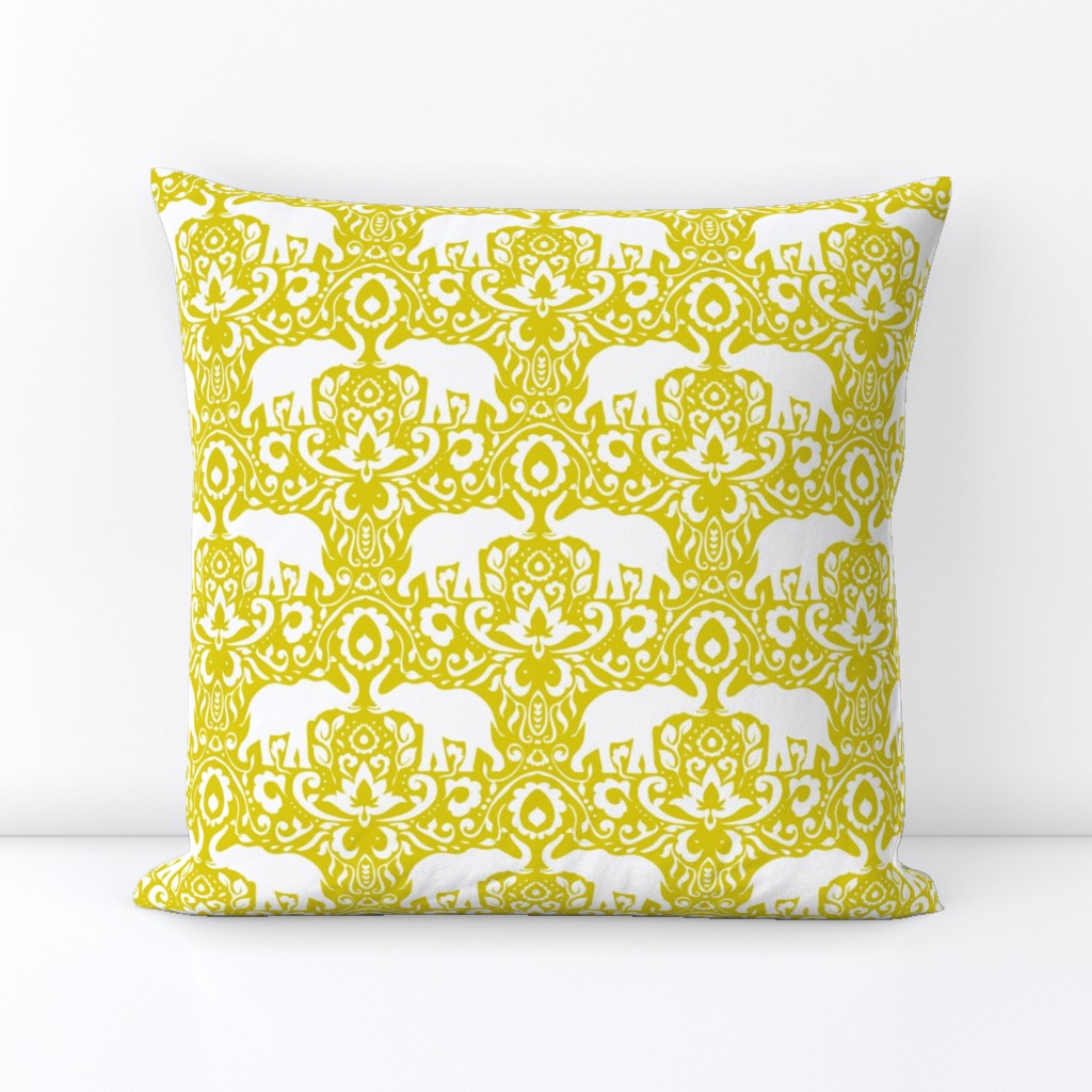 Elephant Damask Mustard 