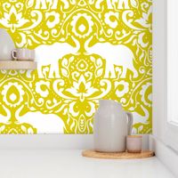 Elephant Damask Mustard 