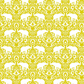 Elephant Damask Mustard 