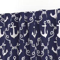 Anchor Damask Navy