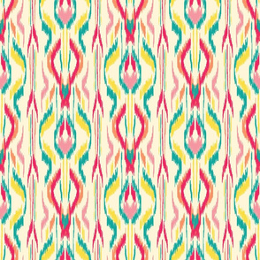 Ikat Stripe Red Teal