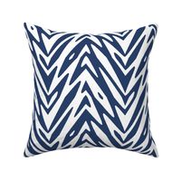 feather mountains in navy and white