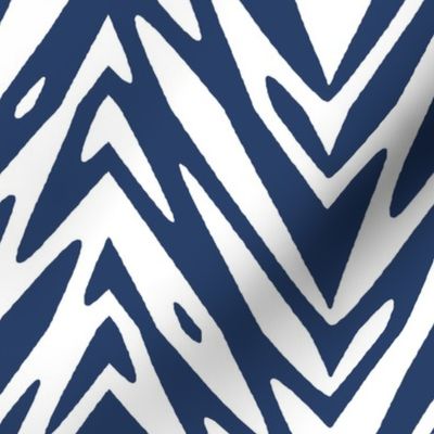 feather mountains in navy and white