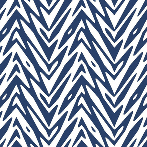 feather mountains in navy and white