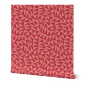 triangle swirl in red and blush