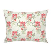 Vintage Floral Dot Green