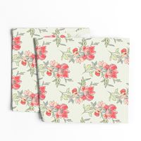 Vintage Floral Dot Green