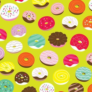 Cute donuts birthday party sweet candy bakery illustration print