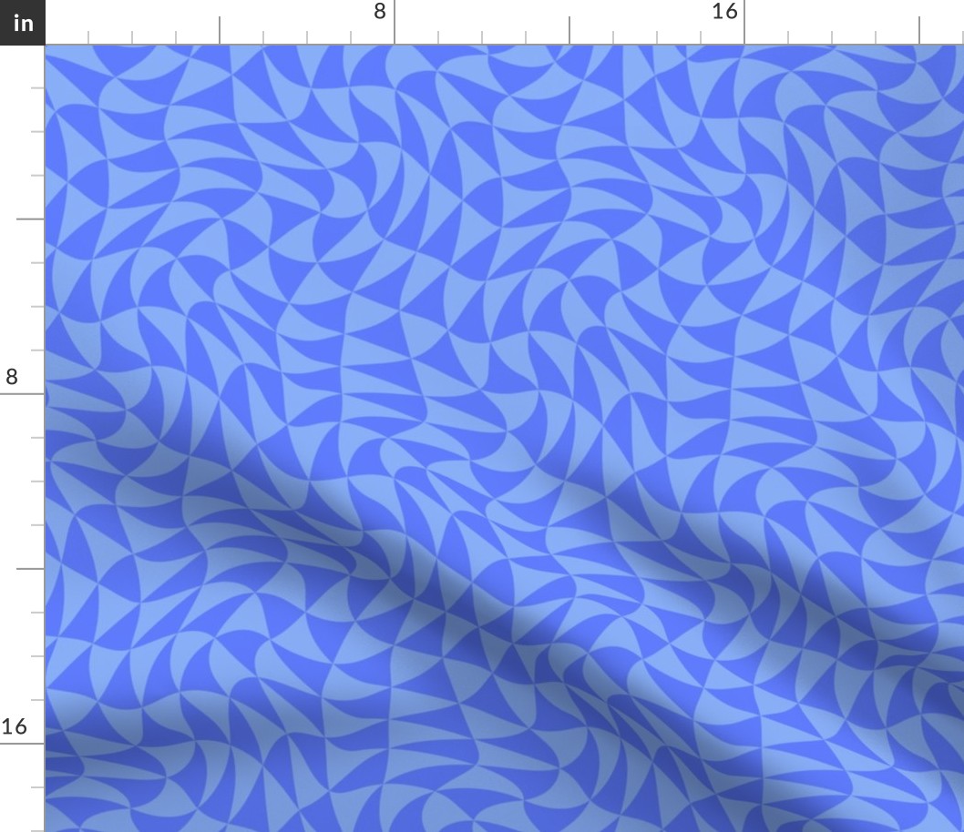 triangle swirl in chicory blue