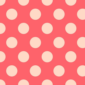 Polka Dot Coral Peach