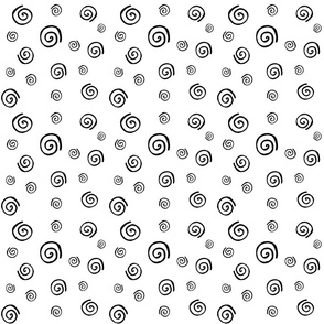 Spirals Pattern black & white