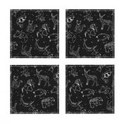 constellations // black and white kids nursery baby geometric animals