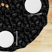 constellations // black and white kids nursery baby geometric animals