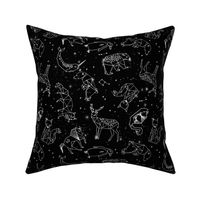 constellations // black and white kids nursery baby geometric animals