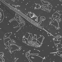 constellations // night time stars sky charcoal grey kids nursery baby print