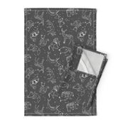 constellations // night time stars sky charcoal grey kids nursery baby print