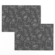 constellations // night time stars sky charcoal grey kids nursery baby print