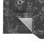 constellations // night time stars sky charcoal grey kids nursery baby print