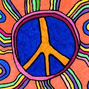 Neon Peace Symbol