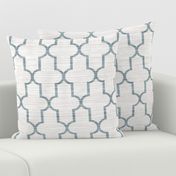 Faux Grasscloth Quatrefoil in Mineral 