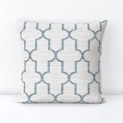 Faux Grasscloth Quatrefoil in Mineral 