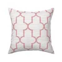 Textured Moroccan Quatrefoil in Pink