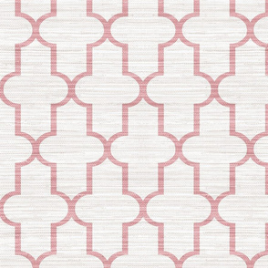 Textured Moroccan Quatrefoil in Pink