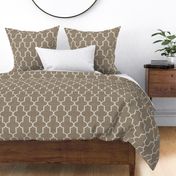 Grasscloth Textured Moroccan Quatrefoil